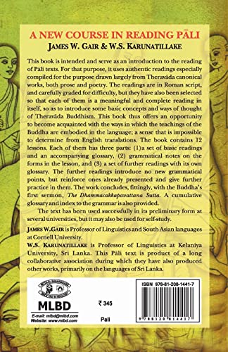 A New Course In Reading Pali: Entering The Word Of The Buddha,New
