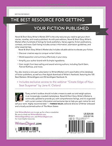 Novel & Short Story Writer's Market 2017: The Most Trusted Guide to Getting Published,Used