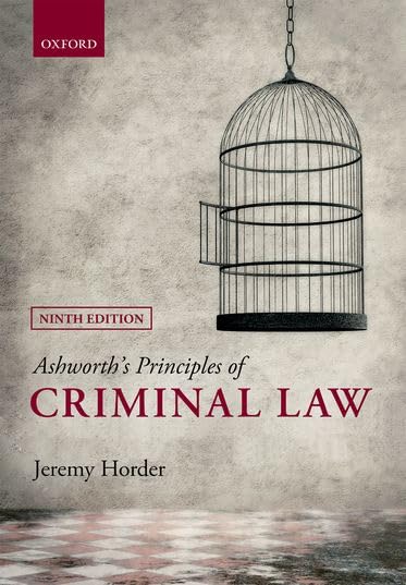 Ashworth's Principles of Criminal Law,Used