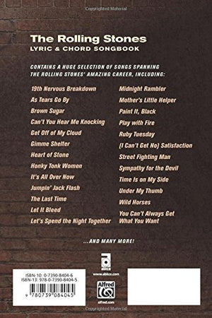 Rolling Stones  Lyric & Chord Songbook,Used