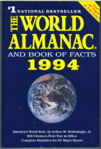 The World Almanac and Book of Facts 1994 (World Almanac & Book of Facts (Paperback)),Used