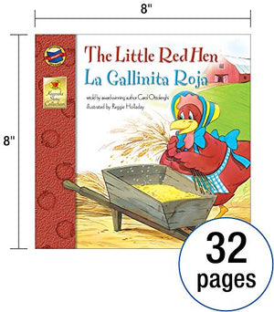 The Little Red Hen La Gallinita Roja Bilingual StorybookClassic Children's Books With Illustrations for Young Readers, Keepsake,New