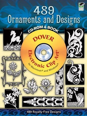 489 Ornaments and Designs (Dover Electronic Clip Art) (CDROM and Book),Used