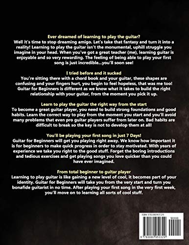 Guitar for Beginners: How to Play Your First Song In 7 Days Even If You've Never Picked Up A Guitar,New