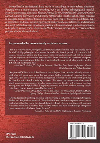 FORENSIC PRACTICE FOR THE MENTAL HEALTH CLINICIAN: Getting Started, Gaining Experience, and Avoiding Pitfalls,Used