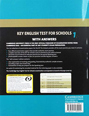 Cambridge Key English Test for Schools 1 Student's Book with answers: Official examination papers from University of Cambridge E,Used