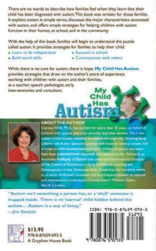 My Child Has Autism: What Parents Need to Know,Used
