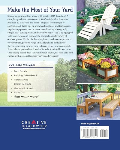 Yard and Garden Furniture, 2nd Edition: Plans and StepbyStep Instructions to Create 20 Useful Outdoor Projects (Creative Homeo,Used