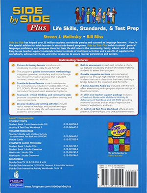 Side By Side Plus 1: Life Skills, Standards, & Test Prep (3Rd Edition),Used