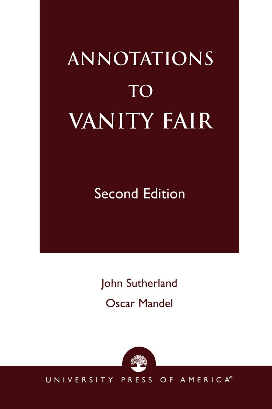 Annotations To 'Vanity Fair,' Second Edition,Used