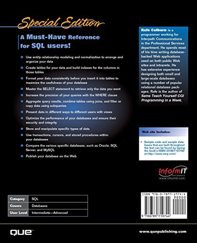 Special Edition Using SQL,Used