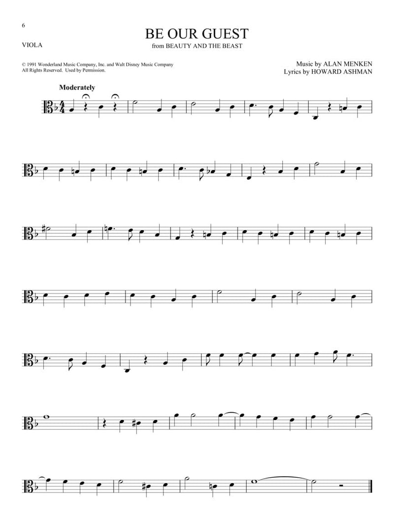 101 Disney Songs for Viola,New