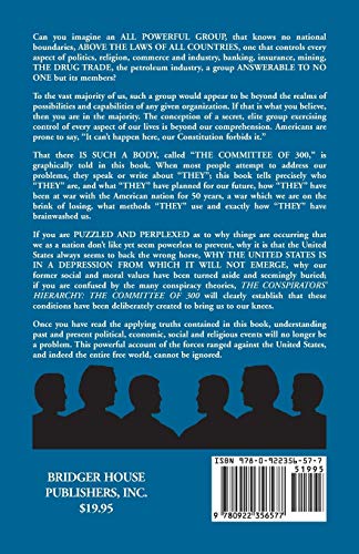 Conspirators' Hierarchy: The Story Of The Committee Of 300,New