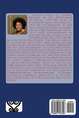 Department of Justice: Slavery, Peonage, and Involuntary Servitude,Used