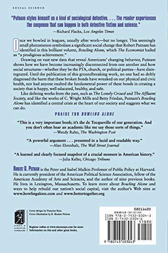 Bowling Alone: The Collapse and Revival of American Community,Used