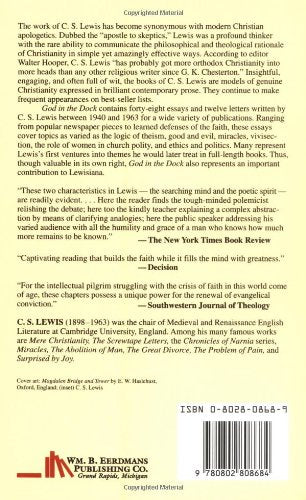 God in the Dock: Essays on Theology and Ethics,Used