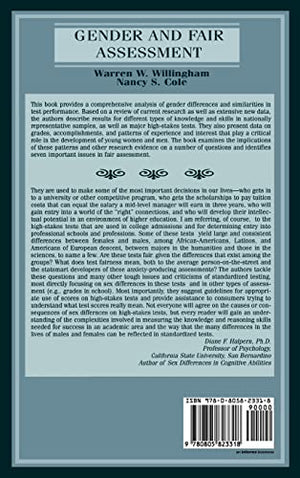 Gender and Fair Assessment,Used
