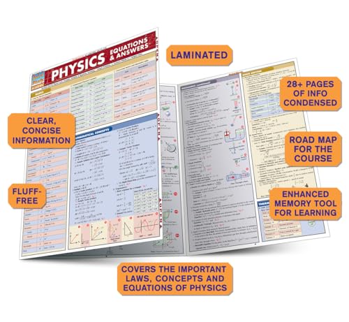 Physics Equations & Answers (Quick Study Academic),Used