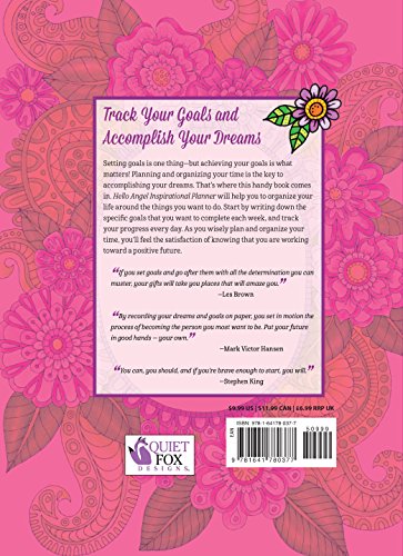 Hello Angel Inspirational Planner (Quiet Fox Designs) A Planning Journal to Record Your Plans, Schedules, Notes, ToDo Lists, Ho,Used