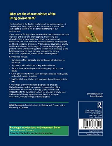 Environmental Biology (Routledge Introductions to Environment: Environmental Science),Used