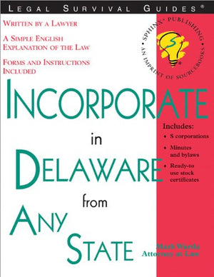 Incorporate in Delaware from Any State (Legal Survival Guides),Used