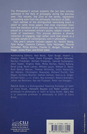 The Philosopher's Annual, Volume 23 (Volume 23),Used