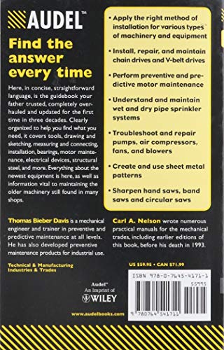 Audel Millwrights and Mechanics Guide,Used