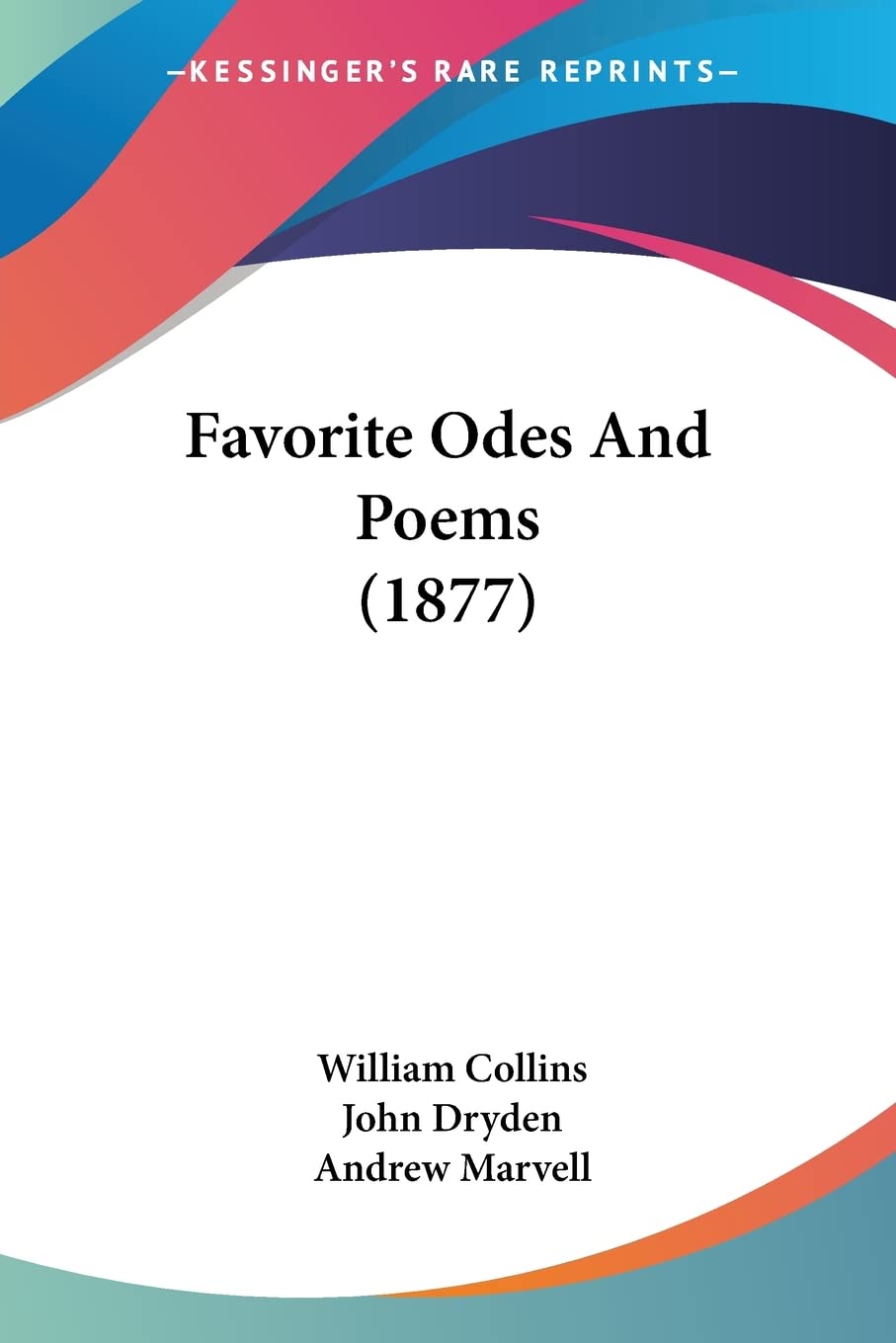 Favorite Odes And Poems (1877),Used