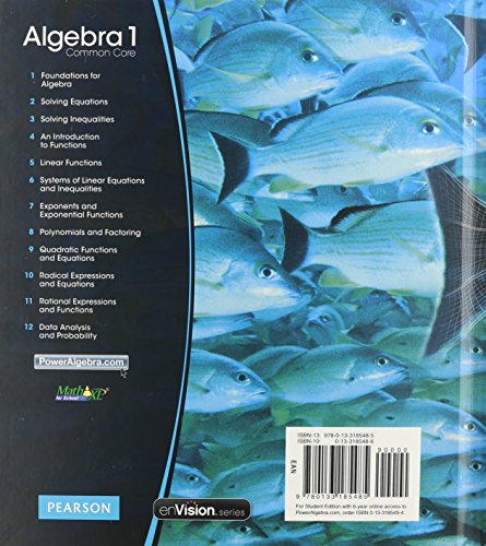 Algebra 1 Common Core Student Edition, Grade 89,Used