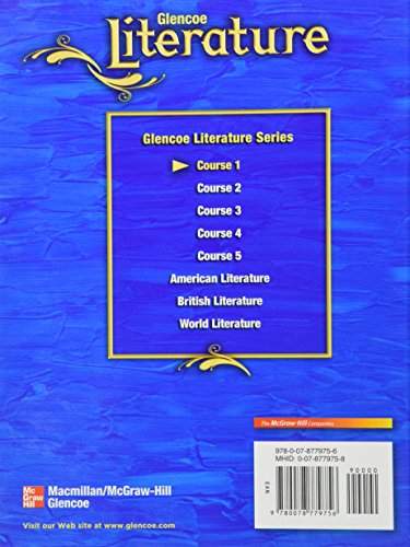 Literature Course 1, National Edition (Glencoe Literature Series, Course 1),Used