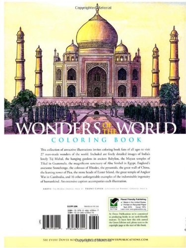 Wonders of the World Coloring Book (Dover World History Coloring Books),Used