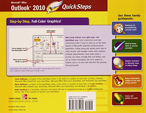 Microsoft Office Outlook 2010 QuickSteps,Used