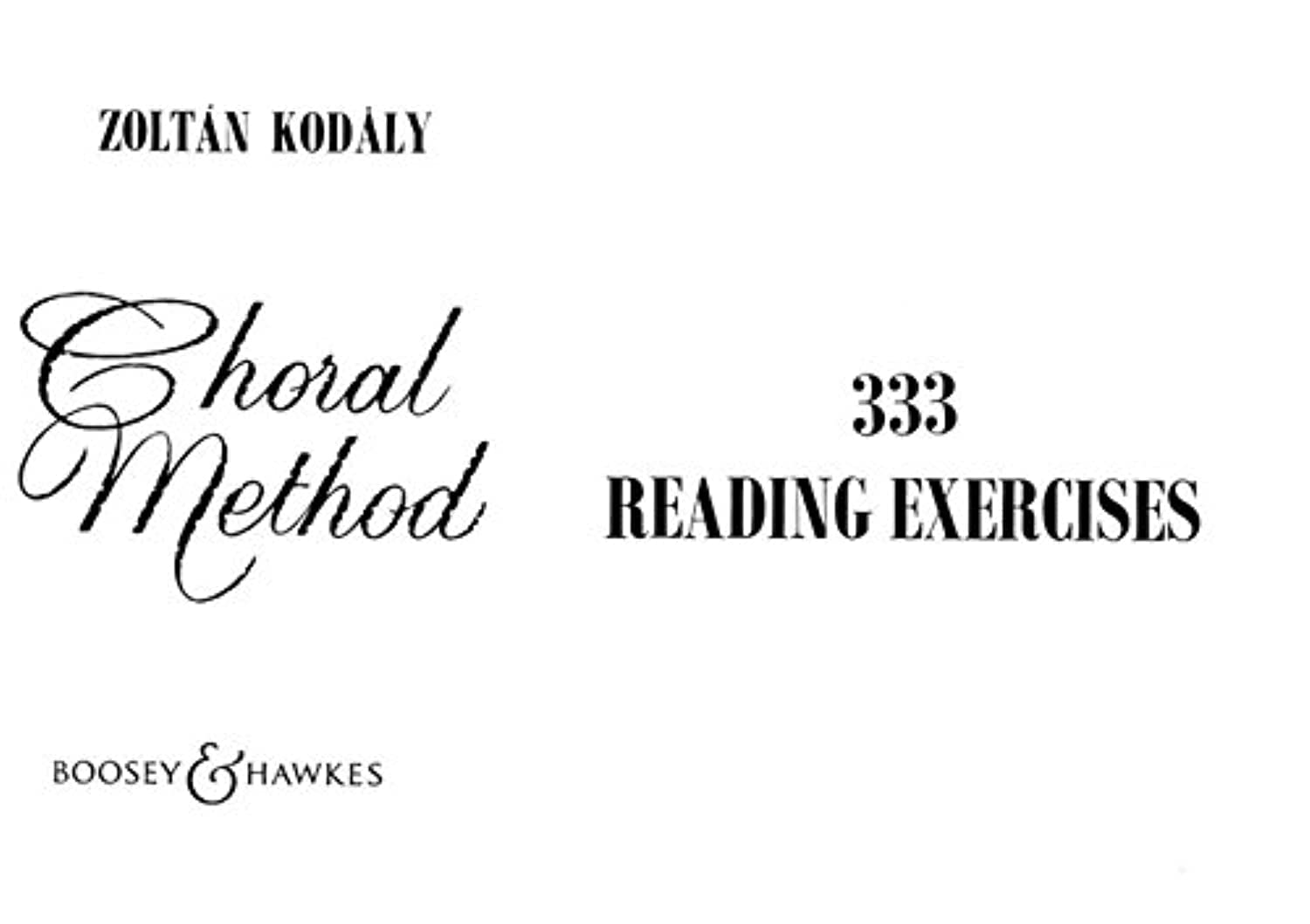 333 Reading Exercises (Choral Method),Used