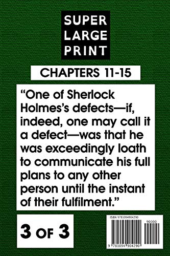 The Hound of the Baskervilles by Arthur Conan Doyle VOL 3: Super Large Print Edition of the Classic Sherlock Holmes Mystery Spec,Used