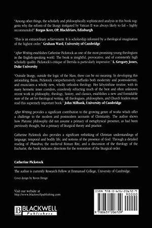 After Writing: On the Liturgical Cosummation of Philosophy,New