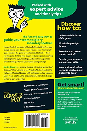 Fantasy Football For Dummies