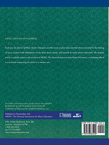 Journal of Music Teacher Education Yearbook, Volume 15,Used