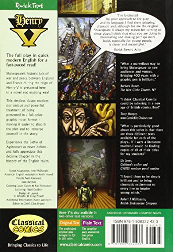 Henry V The Graphic Novel: Quick Text (American English),Used