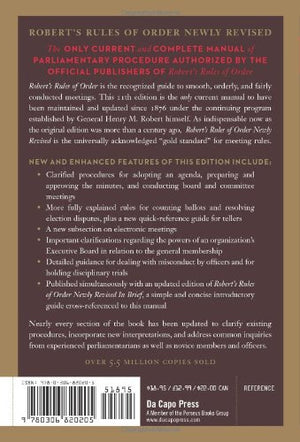 Robert'S Rules Of Order Newly Revised,New