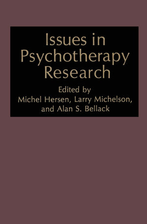 Issues in Psychotherapy Research (NATO Science Series B:),New