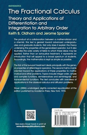 The Fractional Calculus: Theory and Applications of Differentiation and Integration to Arbitrary Order (Dover Books on Mathemati,New