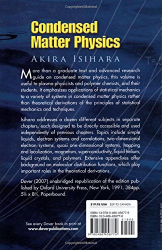 Condensed Matter Physics (Dover Books on Physics),New