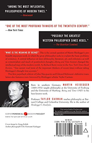 Being and Time (Harper Perennial Modern Thought),Used