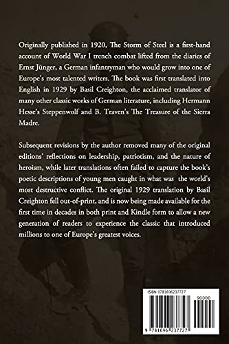 The Storm of Steel: Original 1929 Translation,New