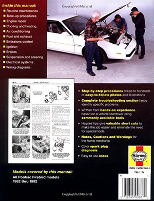 Pontiac Firebird (8292) Haynes Repair Manual (Haynes Repair Manuals),Used