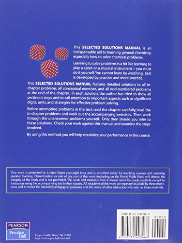 selected solutions manual , general chemistry {4th edition),Used