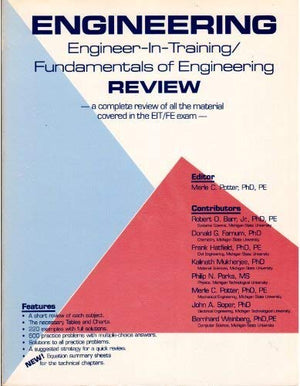 Fundamentals of Engineering Review: A Complete Review of all of the Material Covered in the FE/EIT Exam,Used