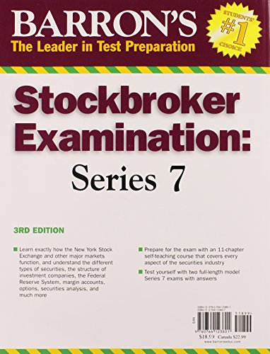 Barrons Stockbroker Examination, Series 7,Used