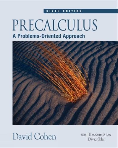 Precalculus: A ProblemsOriented Approach (with CDROM and iLrn Tutorial),Used