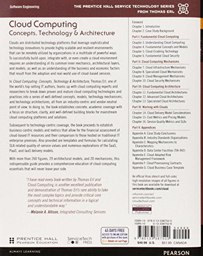 Cloud Computing: Concepts, Technology & Architecture (The Pearson Service Technology Series From Thomas Erl)